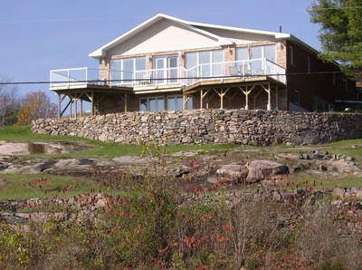 Custom cottage over looking the St. Lawrence river.